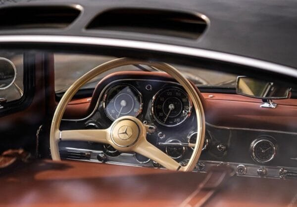 Interior Mercedes-Benz 300 SL Gullwing Coupé de 1955.