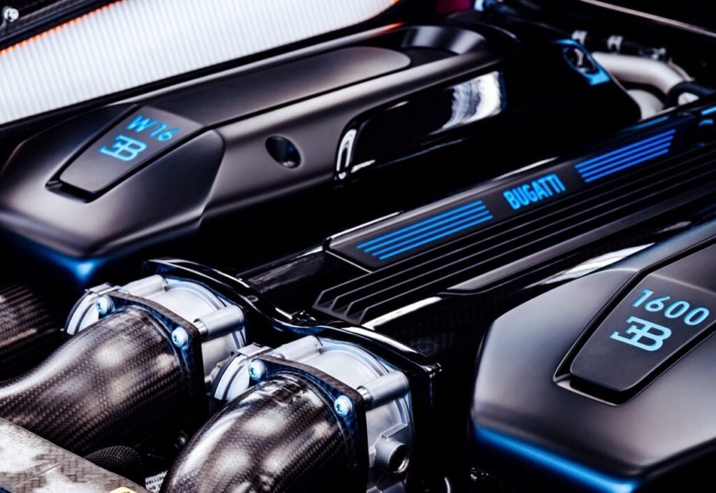 Blue Blasck Motor W16 de 8.0 litros de Bugatti de 1500 CV | EUROPA COCHE