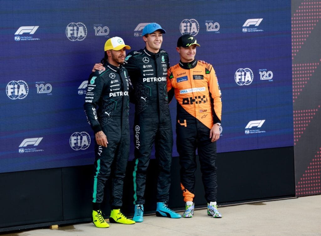 Lewis Hamilton, George Russell y Lando Norris | EUROPACOCHE