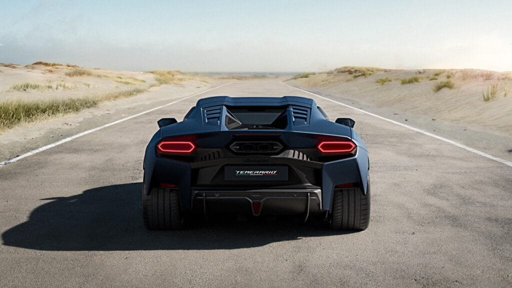 Blue exterior trasero Lamborghini Temerario | EUROPACOCHE