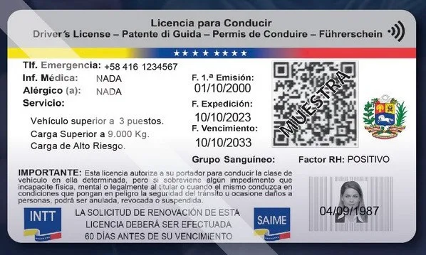 Nueva Licencia de Conducir de Venezuela INTT 2024 | EUROPACOCHE
