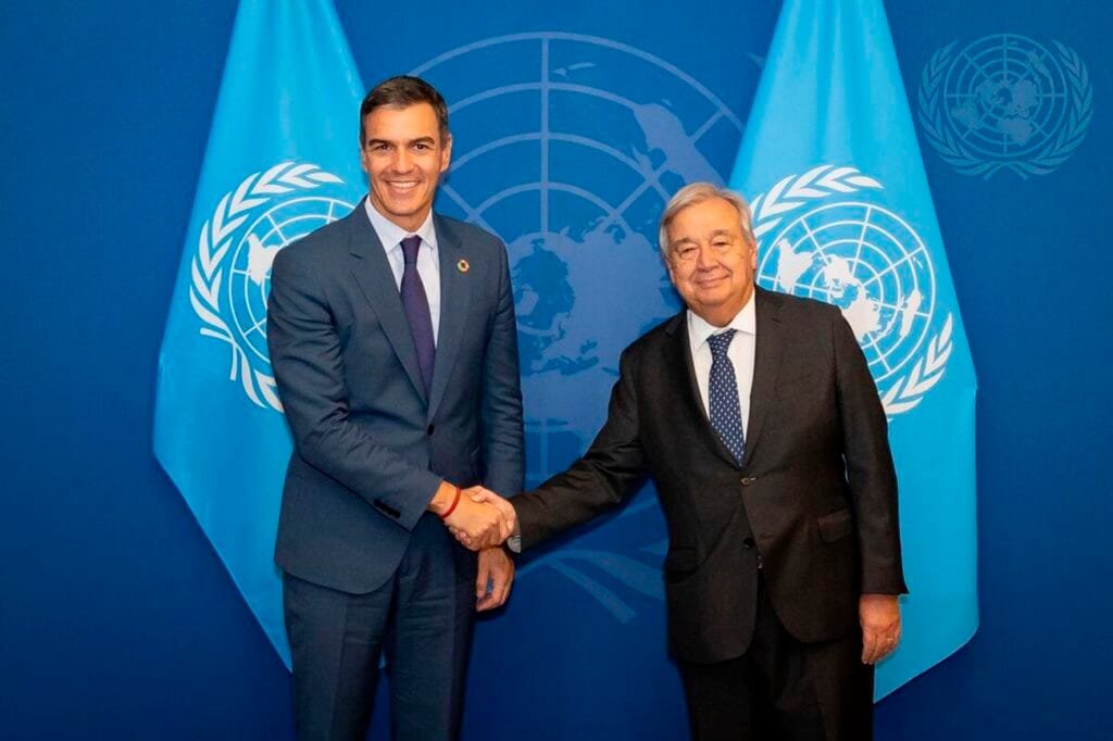 Pedro Sánchez junto al secretario general de Naciones Unidas | EUROPACOCHE
