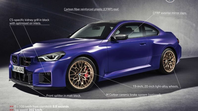 BMW M2 CS 2025 en showroom con fondo oscuro | Prueba de VALLTRO en EUROPA COCHE