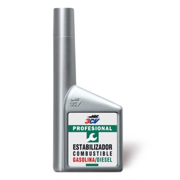 Mantén tu combustible en perfecto estado con el Estabilizador 3CV. Evita la oxidación, la formación de gomas y facilita el arranque tras largos periodos de inactividad. Ideal para gasolina y diésel.