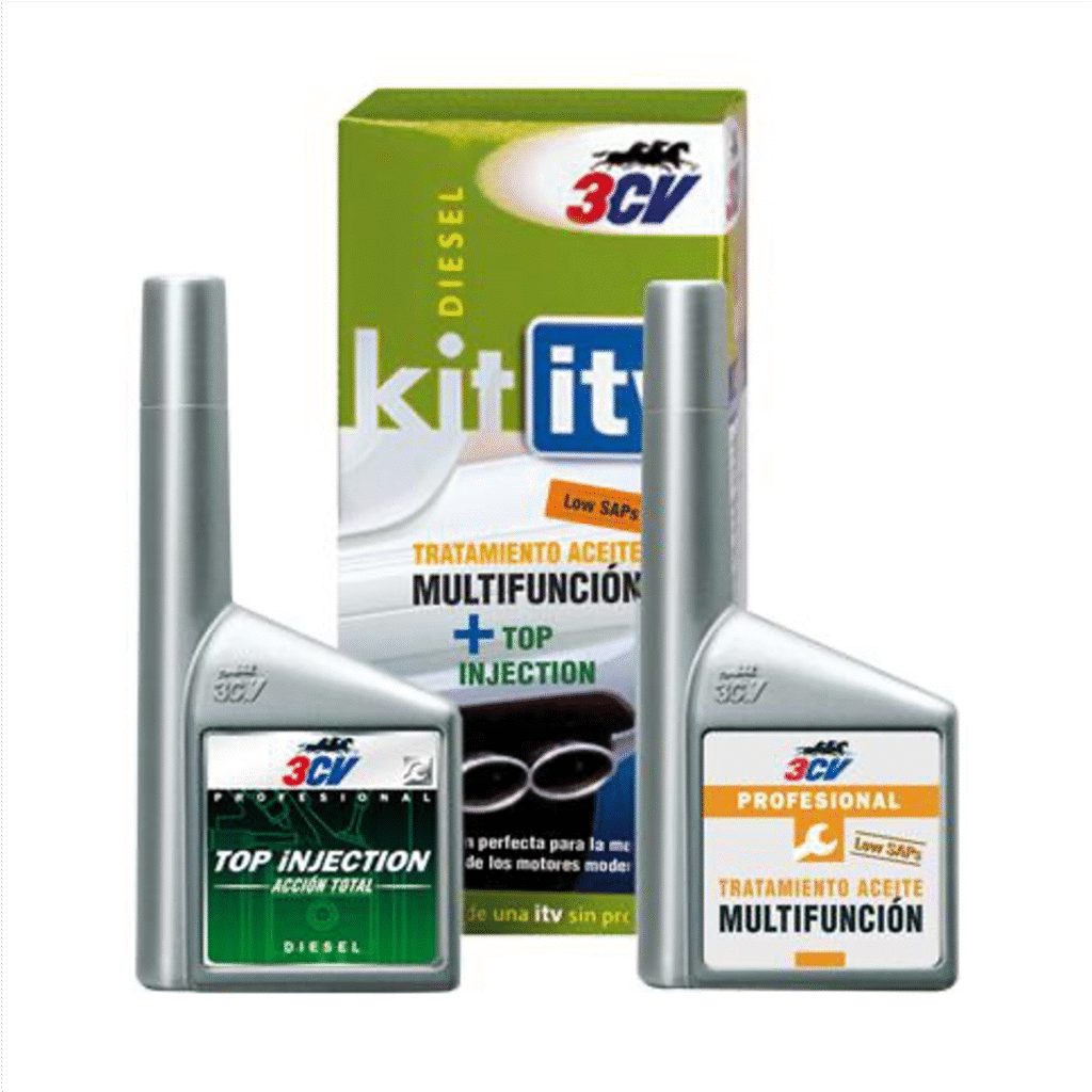 Kit ITV Diésel Low SAP’s: limpia inyectores, mejora la combustión, reduce humos y hollín, optimiza compresión y protege el motor. ITV sin problemas y mayor rendimiento.