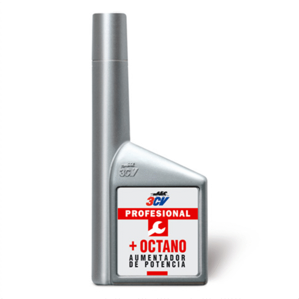 Mejora el rendimiento de tu coche con + Octano Gasolina 3CV. Incrementa hasta 3 puntos el octanaje, optimiza la combustión, protege válvulas y evita depósitos. Compatible con gasolina con o sin plomo.