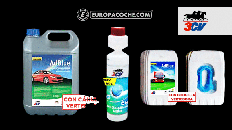 Protege tu motor diésel con los tratamientos AdBlue 3CV de Europa Coche®: sistema SCR libre de cristales, eficiencia máxima y emisiones controladas.