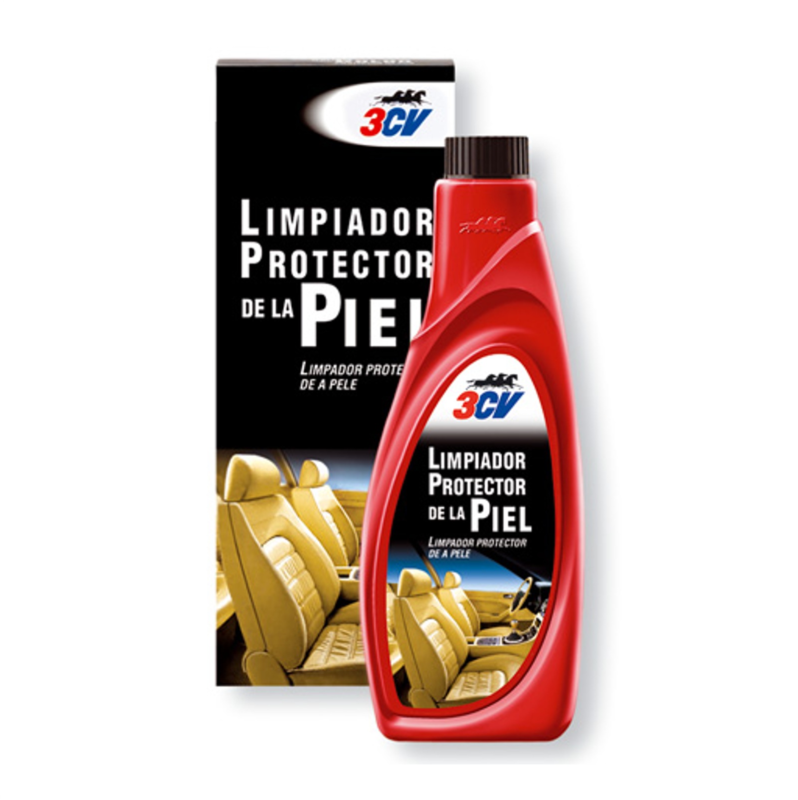Protege, limpia y revitaliza el cuero de tu vehículo con el Limpiador Protector 3CV. Con filtro solar anti-UV que evita grietas y mantiene el brillo natural.