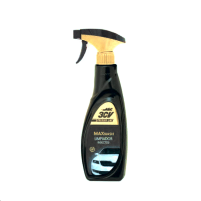 MAXWASH Limpiador Insectos 3CV 500 ml elimina fácilmente los restos de insectos adheridos en parabrisas, faros y carrocería. Su fórmula concentrada y segura asegura una limpieza rápida sin dañar la pintura ni las superficies plásticas del vehículo, dejando un acabado impecable y brillante. Ideal para mantener tu coche limpio después de viajes largos o zonas con alta presencia de insectos.