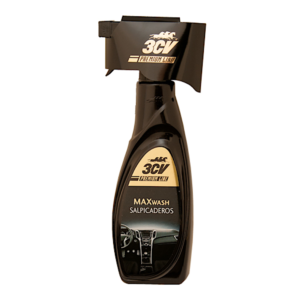 Imagen del producto MAXWASH Salpicaderos 3CV, diseñado para limpiar y proteger los plásticos del interior del coche. Su fórmula profesional conserva el acabado mate original, elimina el polvo y deja un aroma fresco, ideal para mantener el vehículo impecable.