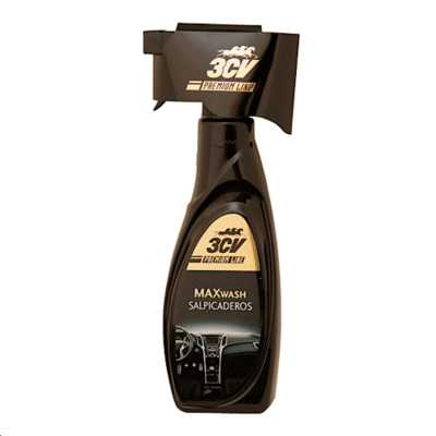 Imagen del producto MAXWASH Salpicaderos 3CV, diseñado para limpiar y proteger los plásticos del interior del coche. Su fórmula profesional conserva el acabado mate original, elimina el polvo y deja un aroma fresco, ideal para mantener el vehículo impecable.